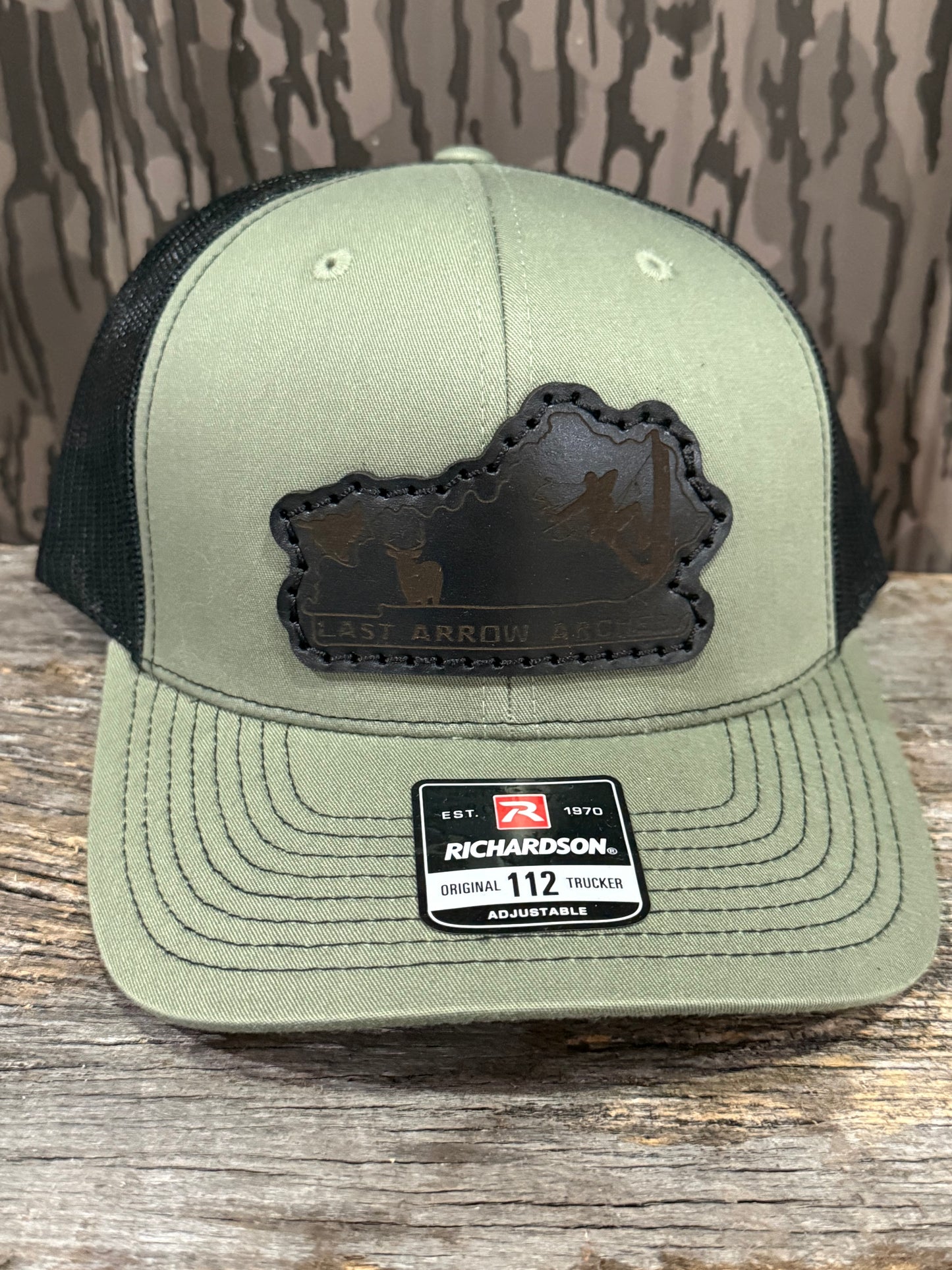 Black Leather Patch Hat