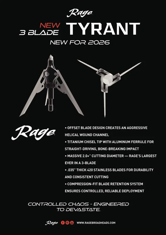 Rage Tyrant 3 blade 100gr Compound